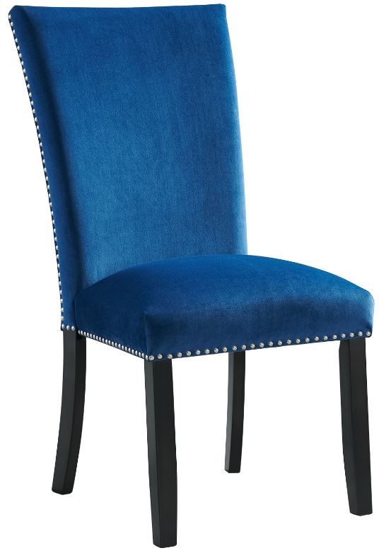 Elements International Valentino 5-Piece Black/Blue/White Dining Set-2