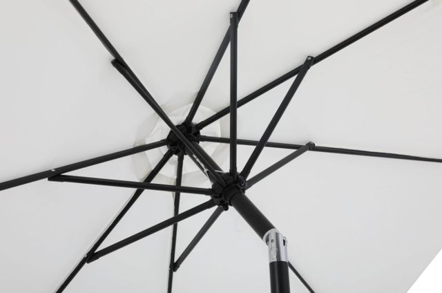 Meridian Furniture Amalfi White/Black Aluminum Outdoor Patio Umbrella-4