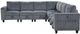 Homelegance® Walterboro 7-Piece Dark Gray Modular Sectional with Storage and Reclining Back Rest-2