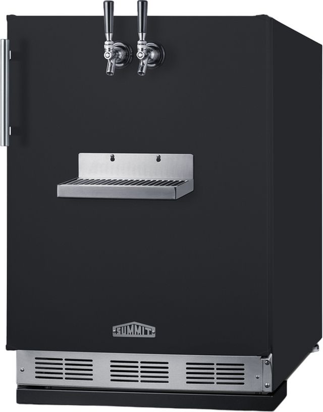 Summit® 5.3 Cu. Ft. Black Built-In Beer Kegerator-3