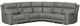Liberty Furniture Camden 6-Piece Aline Light Gray Leather Power Reclining Curved Sectional-0