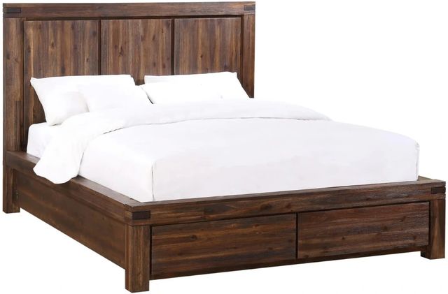 Modus Furniture Meadow Brick Brown King Storage Panel Bed-0