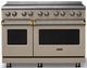 Viking® 5 Series 48" Nantucket Pro Style Induction Range with Brushed Brass Trim-0