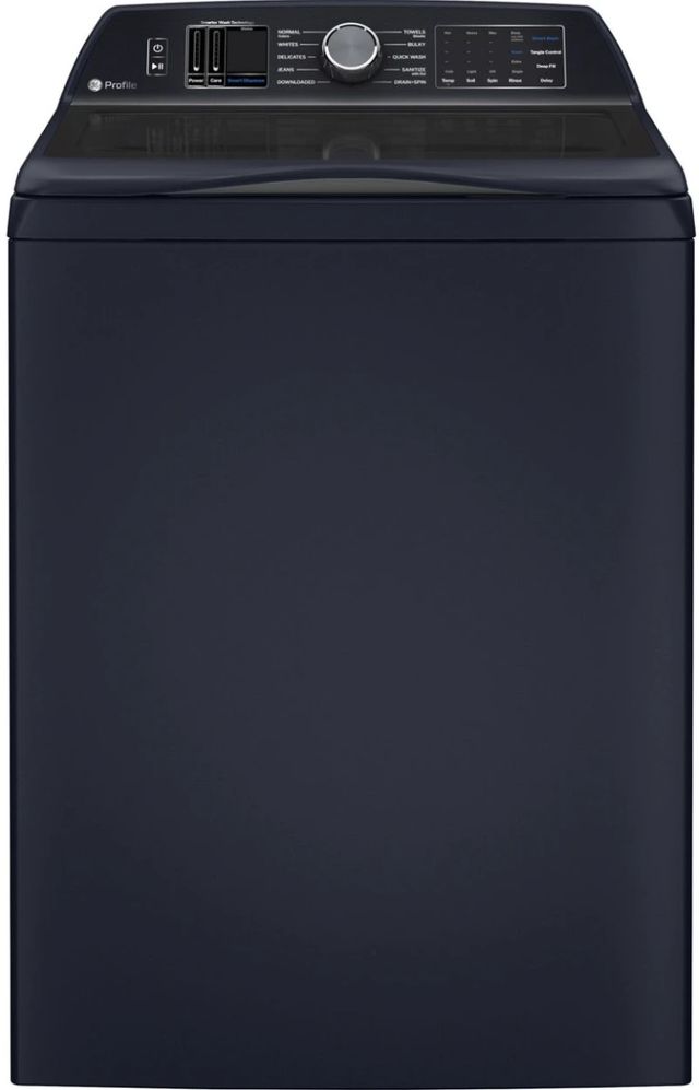 GE Profile™ Sapphire Blue Top Load Washer & Electric Dryer Laundry Pair-1