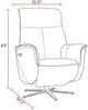Parker House® Tripp Cortana White Leather Power Swivel Recliner P1-4