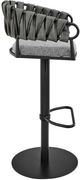 Armen Living Blaise Black/Gray Swivel Adjustable Height Stool-4