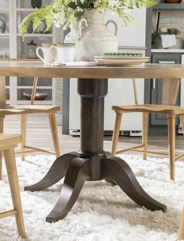 Legacy Classic XXX's And OOO's Amber Round Dining Table with Cocoa Base-1