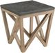 Riverside Furniture Hawkins Bluestone Side Table with Antique Oak Base-0