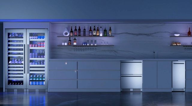 XO 24" 15 Cu. Ft. Fingerprint Resistant Stainless Steel Single Zone Wine Column with Glass Door-3