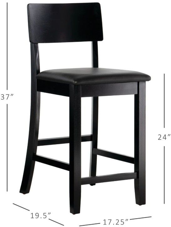Linon Torino Black Counter Stool-2