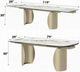 ACME Furniture Cora White Dining Table with Golden Champagne Base-2