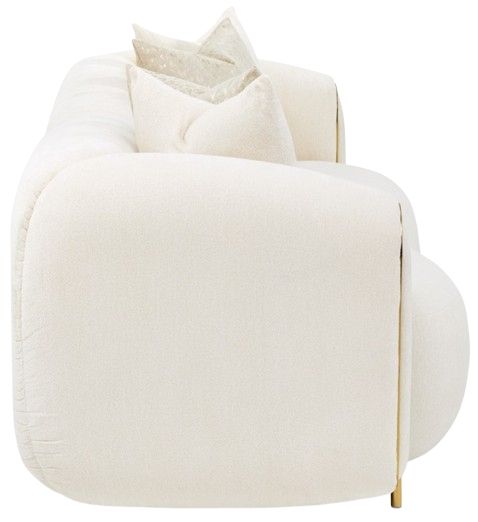 Michael Amini® Sassani Crepe/Gold Sofa-3