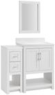 Linon Barkley White 25" Vanity Mirror and Floor Cabinet-0
