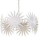 Currey & Company Bismarkia Gesso White Small Chandelier-2
