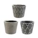 A & B Home 3-Piece Black Herb Pot Set-0