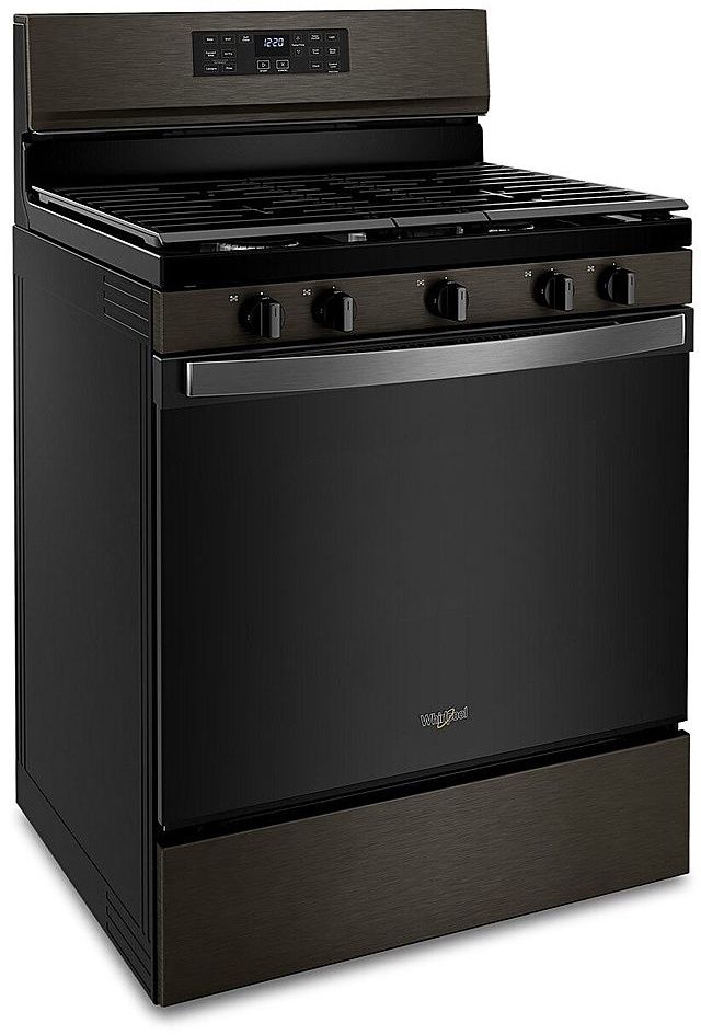 Whirlpool® 30" Black Stainless Freestanding Gas Range with 5-in-1 Air Fry Oven-1