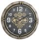 YHD Galvanized Steel/Gold Luxem Gear Clock-0