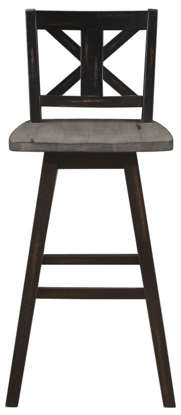 Homelegance® Amsonia Black Sand/Distressed Gray Pub Height Chair-2