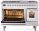 Ilve® Nostalgie II Series 48" White Pro Style Dual Fuel Range-2