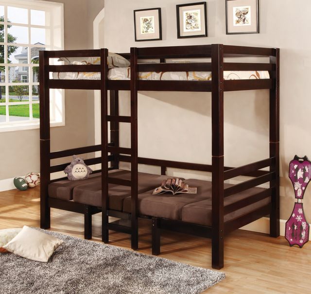 Coaster®Joaquin Youth Medium Brown Twin-Over-Twin Bunk Bed-2
