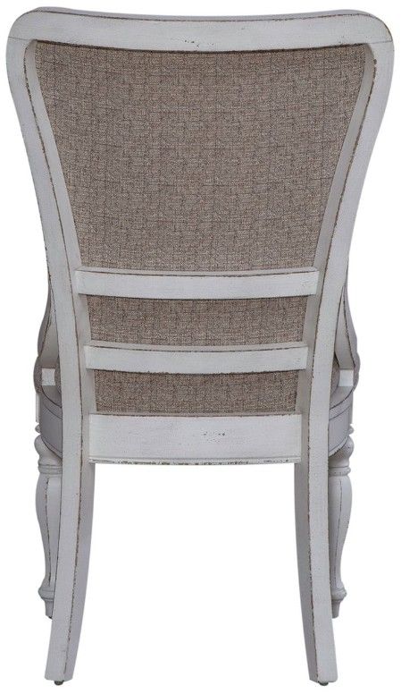 Liberty Furniture Magnolia Manor Antique White/Ivory Upholstered Wing Back Side Chair-4