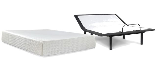 Sierra Sleep® by Ashley® Chime 2-Piece 12" Memory Foam and Adjustable Base Queen Mattress Set-0