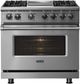 Viking® Professional 5 Series 36" Stainless Steel Pro Style Dual Fuel Range-1