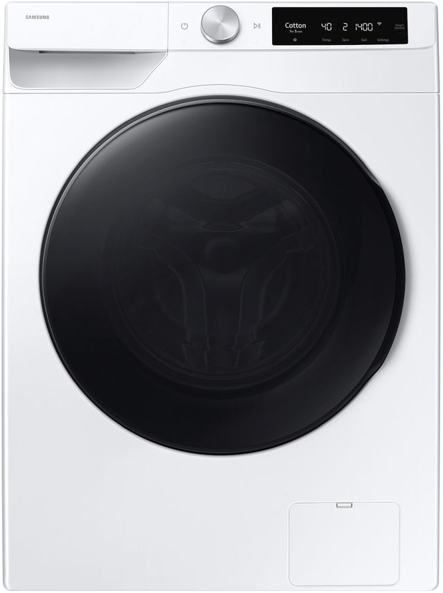 Samsung White Front Load Washer & Heat Pump Electric Dryer Laundry Pair-2