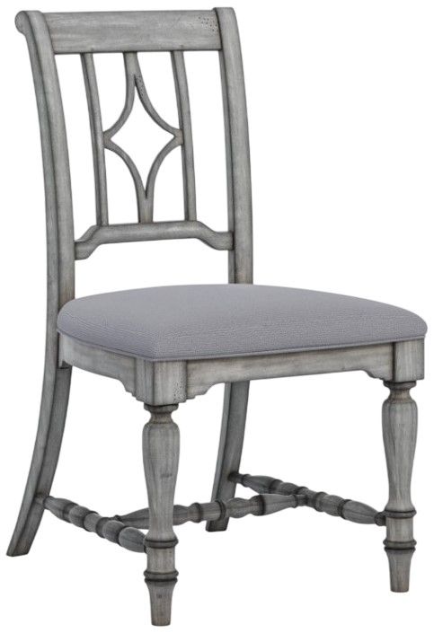 Flexsteel® Plymouth® 2-Piece Distressed Graywash Upholstered Dining Chair Set-1