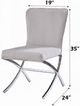 ACME Furniture Daire 2-Piece Chrome/Light Gray Side Chair-2
