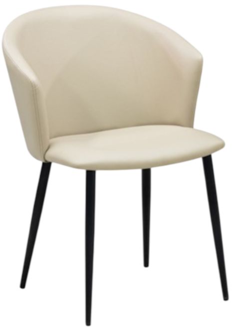 Cramco Cyndi Pearl/Matte Black Dining Arm Chair-0