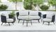 Elements International Bali Dark Gray/Olefin Gray Aluminum/Fabric Outdoor Loveseat-1