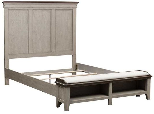 Liberty Furniture Ivy Hollow 4-Piece Dusty Taupe/Weathered Linen Queen Storage Bedroom Set-2