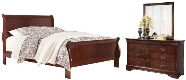 Signature Design by Ashley® Alisdair 2-Piece Dark Brown California King Sleigh Bed Set-0