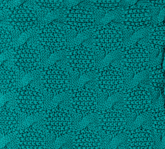 Surya India Teal 50"x60" Throw Blanket-1