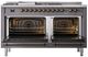 Ilve® Nostalgie II Series 60" Graphite Matte Pro Style Dual Fuel Range-3