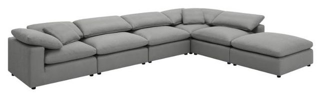 Coaster® Raleigh 6-Piece Gray L-Shape Sectional-1