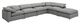 Coaster® Raleigh 6-Piece Gray L-Shape Sectional-1