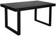 Moe’s Home Collection Jedrik Grey Small Concrete Outdoor Dining Table with Black Metal Legs-0