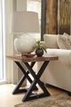 Signature Design by Ashley® Wesling Light Brown End Table with Black Trestle Legs-1