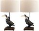 Crestview Collection Twin Beaks 2-Piece Black Table Lamp Set-0