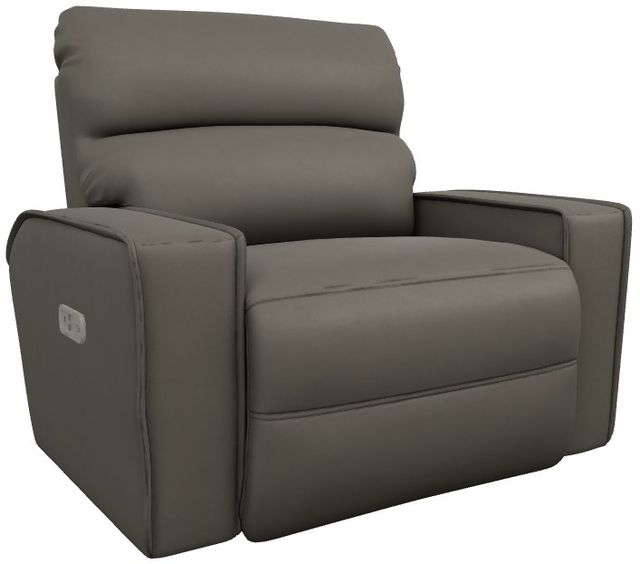 La-Z-Boy® Maddox Dove Gray Power Reclining Chair and a Half with Headrest-0