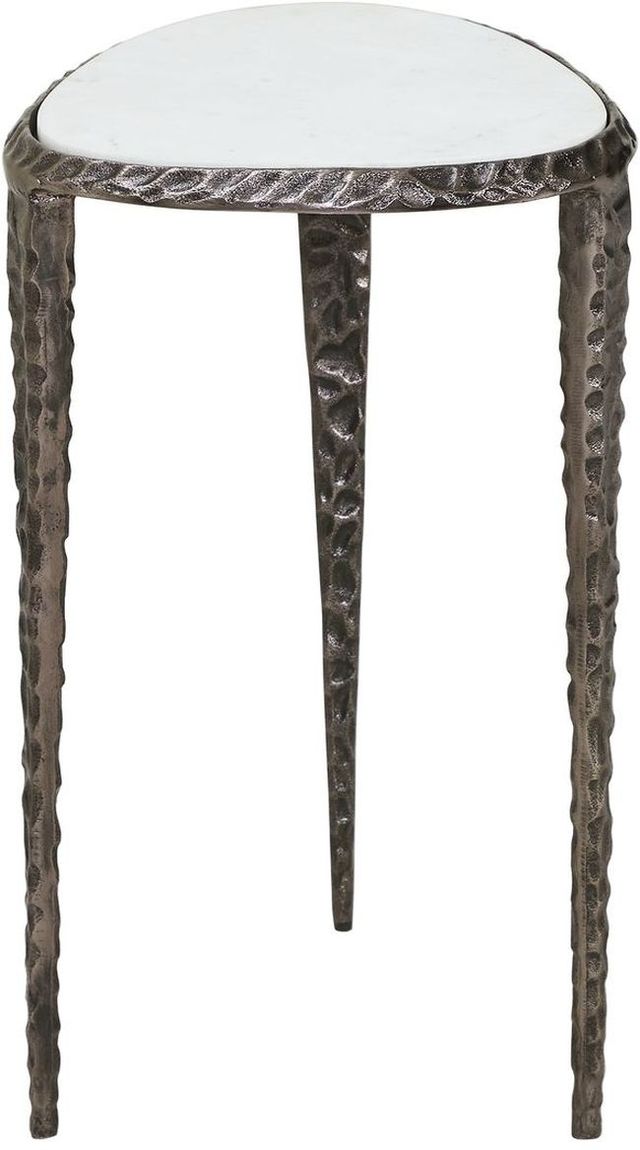 Uttermost® Arnold Marble Top Side Table with Dark Bronze Base-3