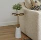 Flexsteel® Hamilton Bronze Accent Table with White Base-1