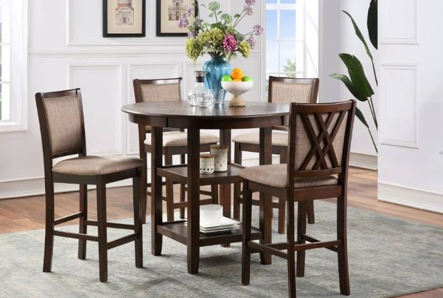 New Classic® Home Furnishings Amy 5-Piece Cherry Counter Height Dining Set-1