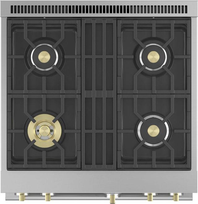 Monogram® Statement Collection 30" Stainless Steel Pro Style Dual Fuel Range with 4 Burners-2