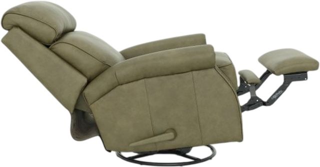 BarcaLounger® Crews Oasis Olive 40" Leather Manual Swivel Glider Recliner-1
