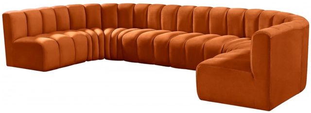 Meridian Furniture Arc 8-Piece Cognac U-Shape Sectional-2