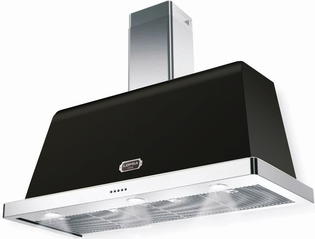 Lofra® Dolcevita 48" Matte Black Wall Mounted Range Hood-0