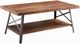 ACME Furniture Ikram Weathered Oak Coffee Table with Sandy Black Base-0